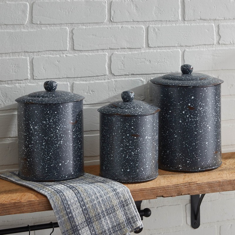 Park Designs Granite Enamelware Canisters Set Gray
