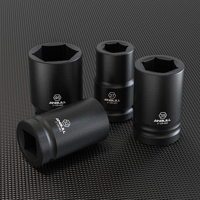 Anbull 1 Inch Drive Deep Impact Socket Set, 9 Pieces