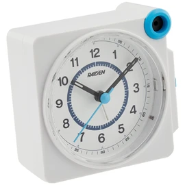 Seiko Clock NR448W Table Clock, Alarm Clock, Analog, Loud Volume, Pixis RAIDEN, Body Size: 3.4 x 3.6 x 2.4 inches (8.7 x 9.2 x 6 cm)