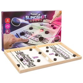 RA-HOMESTORE® New Quality and Fun Tabletop Game Slingshot Arena, Practice Your Aim and Defeat Your Opponent (24 x 37 x 3.5cm)