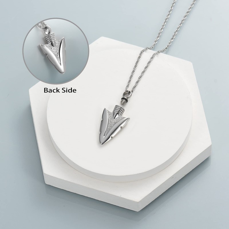 shajwo Cremation Jewelry Arrowhead Urn Necklace for Ashes for Women