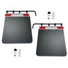IBESTWOLF Pair Black Straight Bar Mud Flap Hanger Bracket Kit