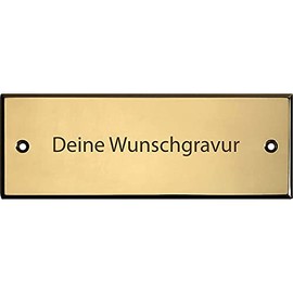 Rectangular Brass Sign with Engraving