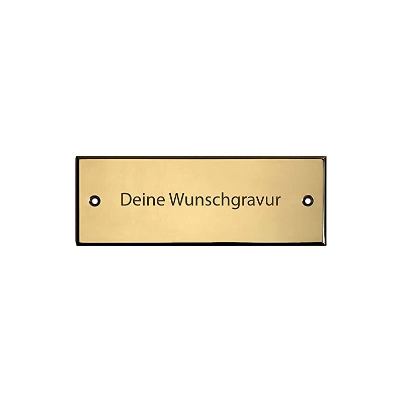 Rectangular Brass Sign with Engraving