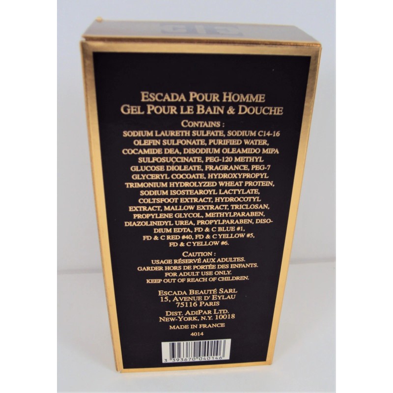 Escada Pour Homme Bath and Shower Gel 5.1oz/150ml *NEW IN