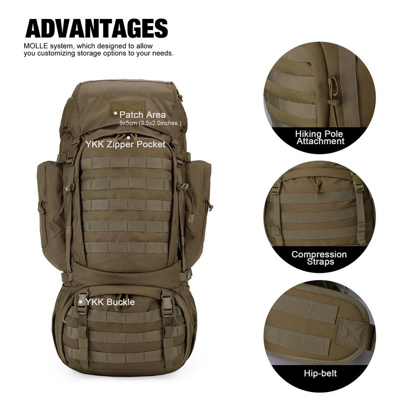 Mardingtop 60L Military Tactical Backpack Hiking Travel Backpack for 3