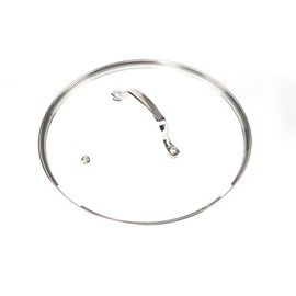 Nuwave 11.5” Tempered Vented Glass Lid, Shatter-Resistant, Oven Safe, Dishwasher Safe, Stainless-Steel Rim and Handle
