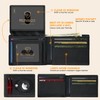 RUNBOX Airtag Wallet for Men Slim Rfid Leather 2 ID