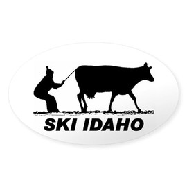 CafePress The Ski Idaho Shop Oval Sticker Oval Car Bumper Sticker