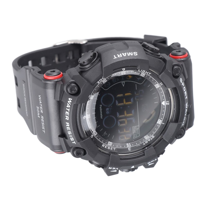 Men Digital Watch LED Backlight Multi Functional Water Resistant Watch