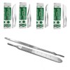 2 Stainless Steel Scalpel Handles #7#3 + 60 Pcs Sterile