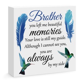 Memorial Gifts for Loss of Brother Memorial Wood Box Sign Decor Sympathy Gifts for Loss of Brother Funeral Grief Gift Bereavement Gifts for Loss of Brother Condolence Remembrance Decor