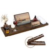 Teak Bathtub Tray - Luxury Bath Tray with Expandable Handles,