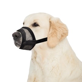 Flintstone Dog Muzzle for Large Dogs – Soft Air Mesh Muzzle for Large Sized Dog | Breathable Dog Mouth Guard| Large Dog Muzzle to Prevent Biting Chewing Grooming | No Bark Muzzle X-Large 10”-14”