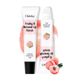 Hydrating Lip Balm with Exfoliating Fruit Scrub – Moisturizing Lip Care Stick for Dry, Chapped Lips, Reduces Lip Lines, Smooths Dead Skin, Nourishing Lip Treatment for All Skin Types