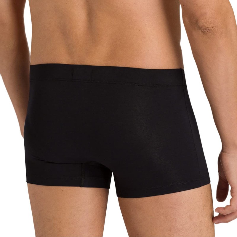 Hanro Men's Cotton Essentials 2-Pack Boxer Brief with Covered Waistband,