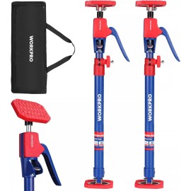 WORKPRO Cabinet Jack Support Pole 23-3/5" to 45-3/10" Steel Telescopic 2-Pack