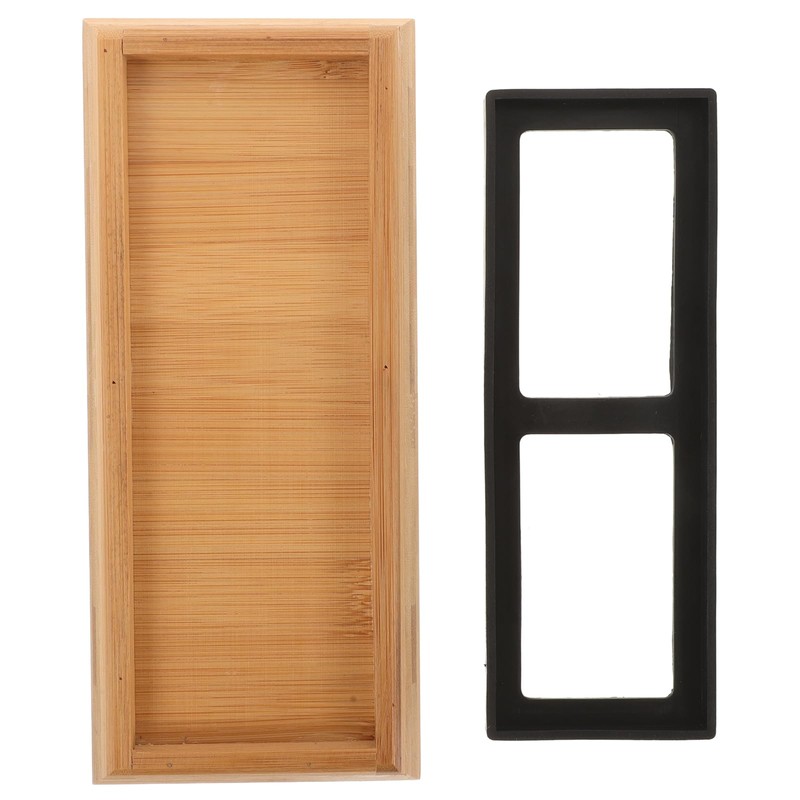 Whetstone Sharpening Stone Storage Holder bamboo whetstone rubber 1 Set