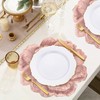 fanquare 3D Rose Gold Flower Placemats Set of 6, 15"