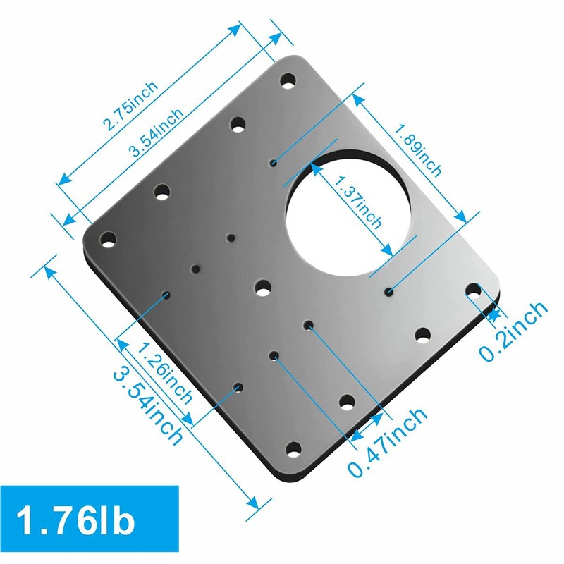 Cakuuma Cabinet Hinge Repair Plate Kit - Classic Style, Stainless