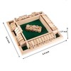 AMEROUS 1-4 Players Shut The Box Dice Game,Classic 4 Sided