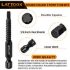 Double Square 8 Point Torx Star Bit Set, Magnetic S2