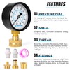 MEANLIN MEASURE 0~100Psi 3/4" Female Water Pressure kit Plus 5