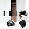 yuntop Black Sliding Closet Door Handles Recessed Finger Flush Pulls