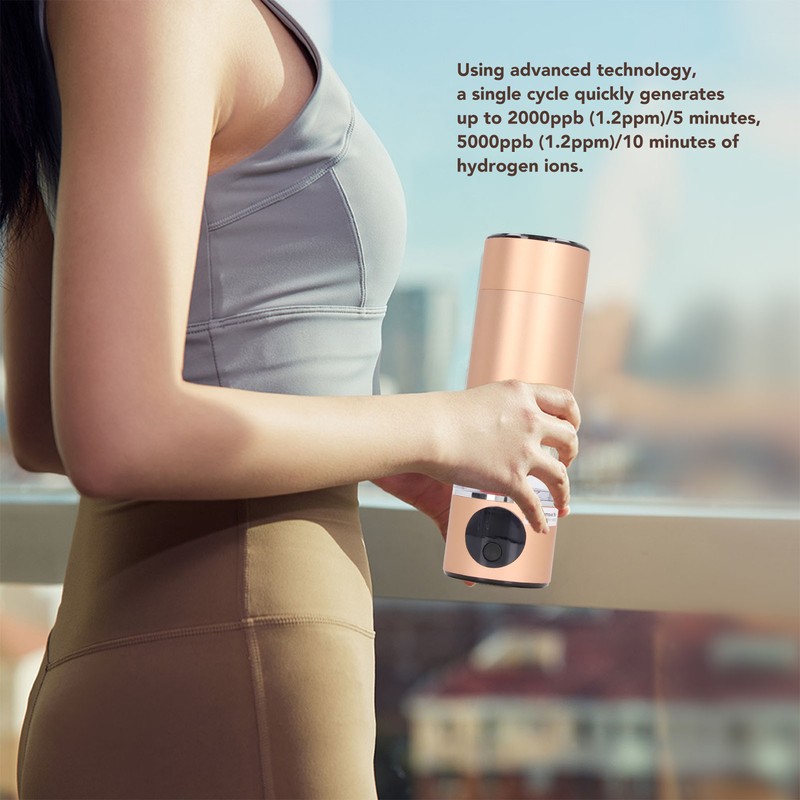 Hydrogen Water Bottle High Efficiency Portable Single Cycle 2000ppb/5Min 5000ppb/10Min