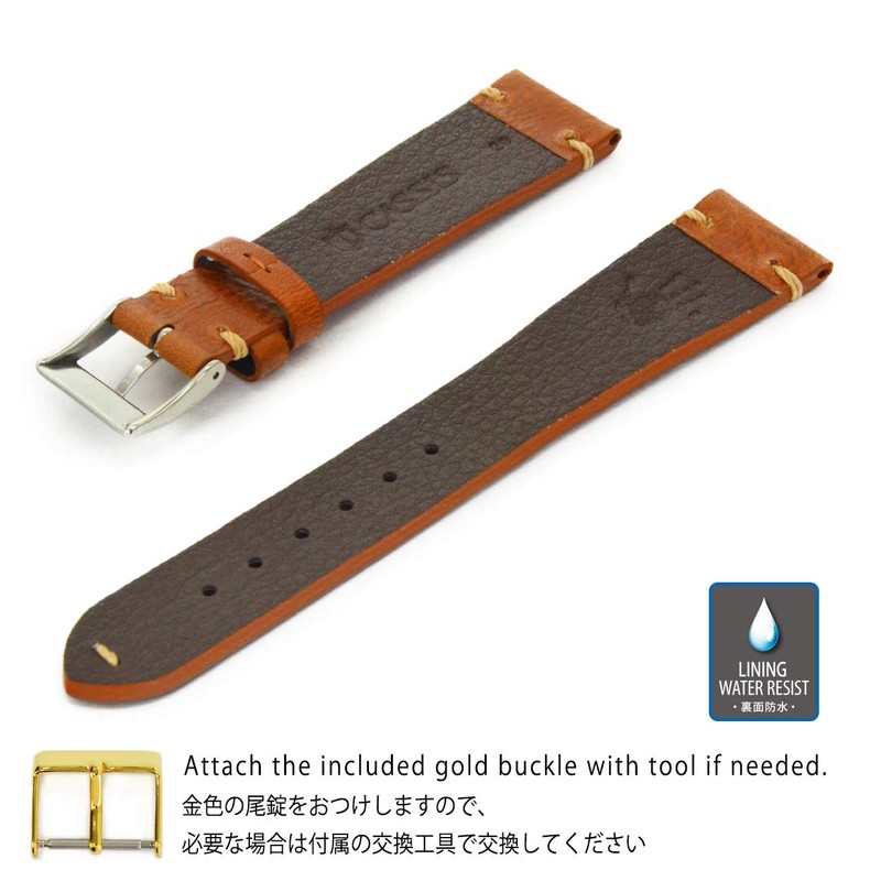 CASSIS GRENOBLE Grenoble X0031331 Calf Watch Band, Waterproof Back, 0.8