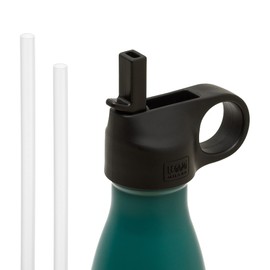 Legami - Sport Lid with Spout, 7.8 x 4.5 cm, Suitable for use on the 500 ml Thermos Flask, Airtight Seal, 2 Straws Included, Dishwasher Safe