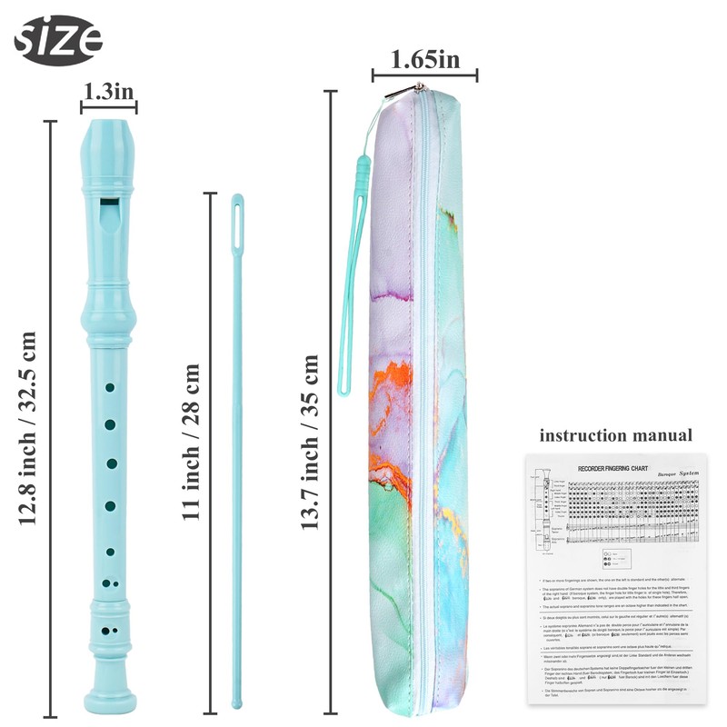 Jasenna Soprano Recorder, Elementary School Student, Beginner, 8 Hole C