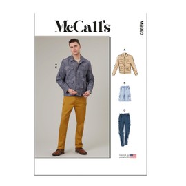McCall's M8393 - Paquete de Patrones de Costura para Hombre, diseño de Chamarra y Pantalones Cortos para Hombre, Tallas 34-36-38-40-42