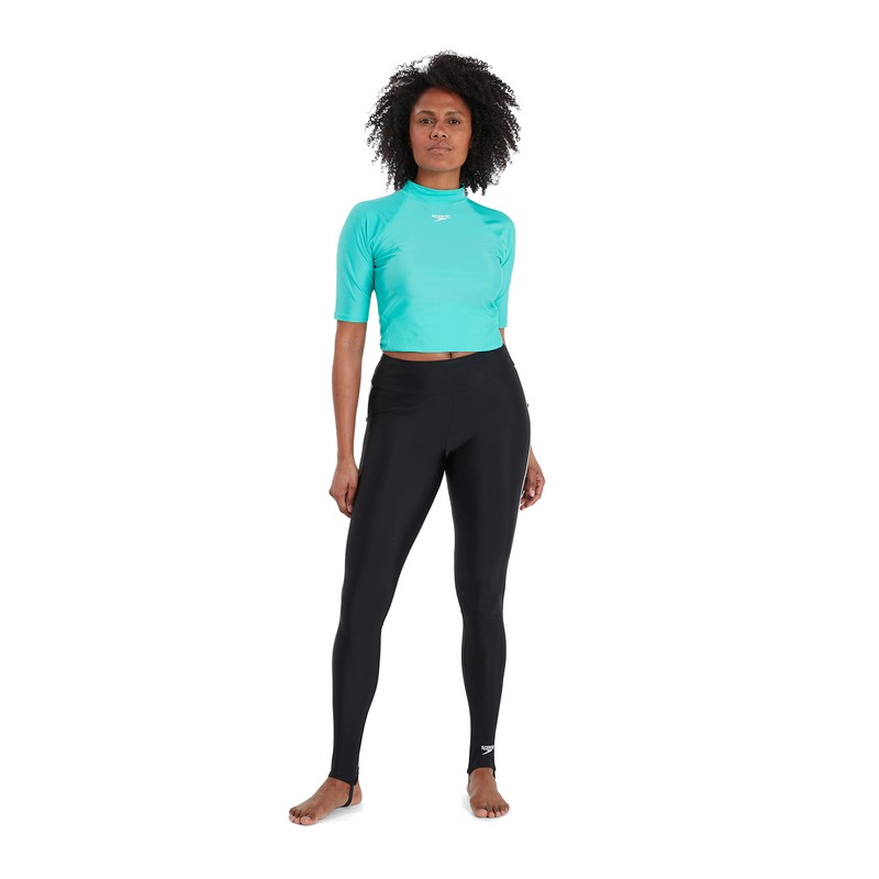 Speedo Women's Modest Cover Up Swim Trouser, Black/White, 28