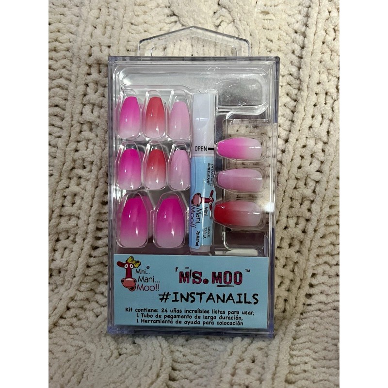 Ms. Moo Instagram Nails Ms. Moo Instanails Glue On Pink/Red