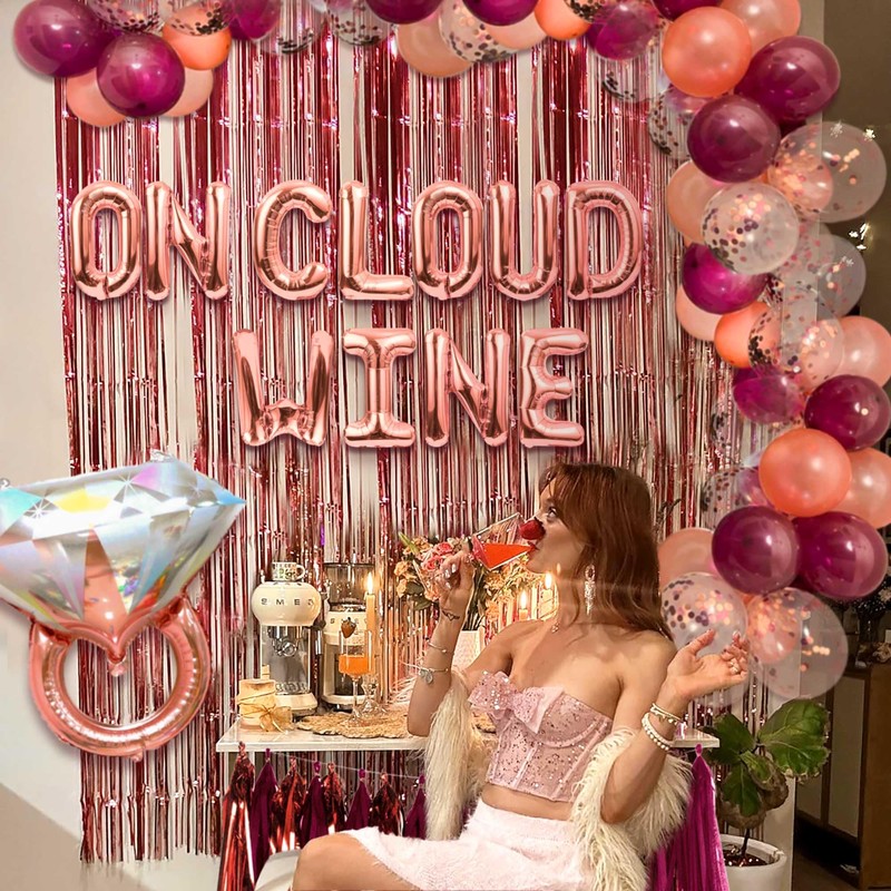 LaVenty Bride On Cloud Wine Bachelorette Party Decoration Wine Party