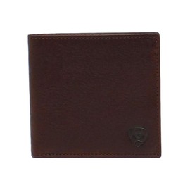 ARIAT Men's Shield Logo Bifold Wallet, Dark Copper, Bifold Wallet