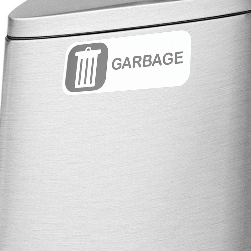 Garbage Trash Recycle Compost Stickers - 3 Durable Vinyl Labels