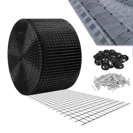 Roof Ridge Vent Exclusion Critter Guard Cover - 65.6' L x 4" W Shingle Over Ridge Vent Mesh Ridge Vents for Roof Panels with 60 Nails and Washers Protection Against Bats, Mice, Squirrels, Rats
