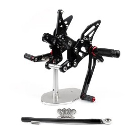 Rearset Rear set Foot pegs For Kawasaki ZX6R ZX 6R 2007-2008 BlackSpecification: M528-B022-Black, Model Number: M528-B022-Black