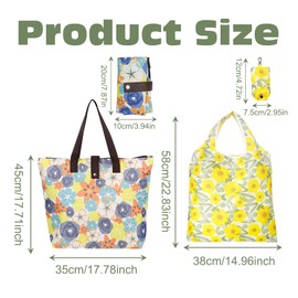 BSITSSS 3 PCS Foldable Shopping Bags, Reusable Shopping Bag, Folding Shopping Bags, Shopping Tote Bags Washable Grocery Bags, for Daily Shopping Groceries Travel Storage