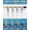 Pawfly 4-Way Aquarium Air Flow Control Lever Valve Splitter Distributor