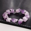 XHUUU Drusy Amethyst Crystal Bracelets for Women Stretch Raw Quartz