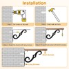 M METERXITY 4-Pack Shelf Brackets, 5 Inch Long l Shape