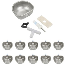Nipple Water Bowl, Stainless Steel Chew Rabbit Water Feeder 10PCS for Cages