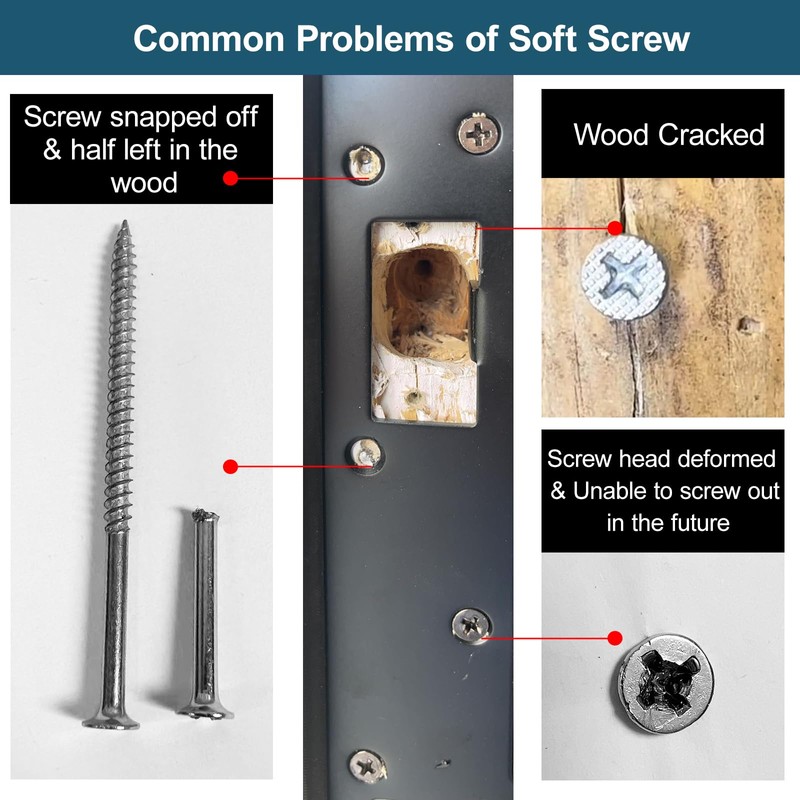 MOSECYOU Door Strike Plate Oil Rubbed Bronze, with Reinforced Torx/Star