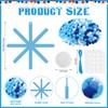 Realspring 24 Sets Blue Snowflake Pom-poms Craft Kit DIY Pom