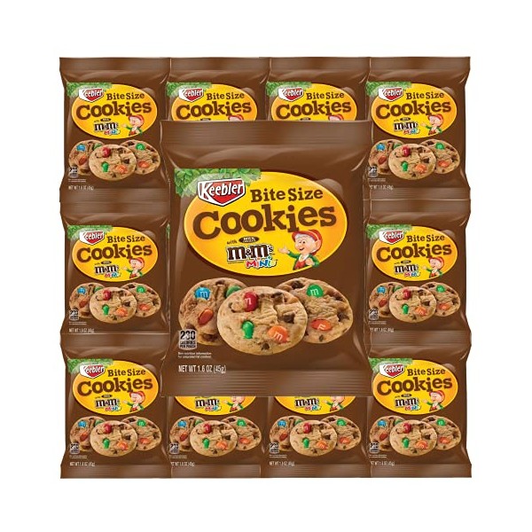 Keebler M&M Cookies, 1.6oz Pouches, 12 Count