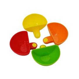 ALL IN RED BOX 12 Pack Seasoning Dishes Plastic Sauce Dish Dip Bowl Plate Holder Dishes for Restaurant Kitchen Sauce