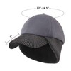 Mens Wool Winter Baseball Cap with Warmer Earflap Outdoor Beanie